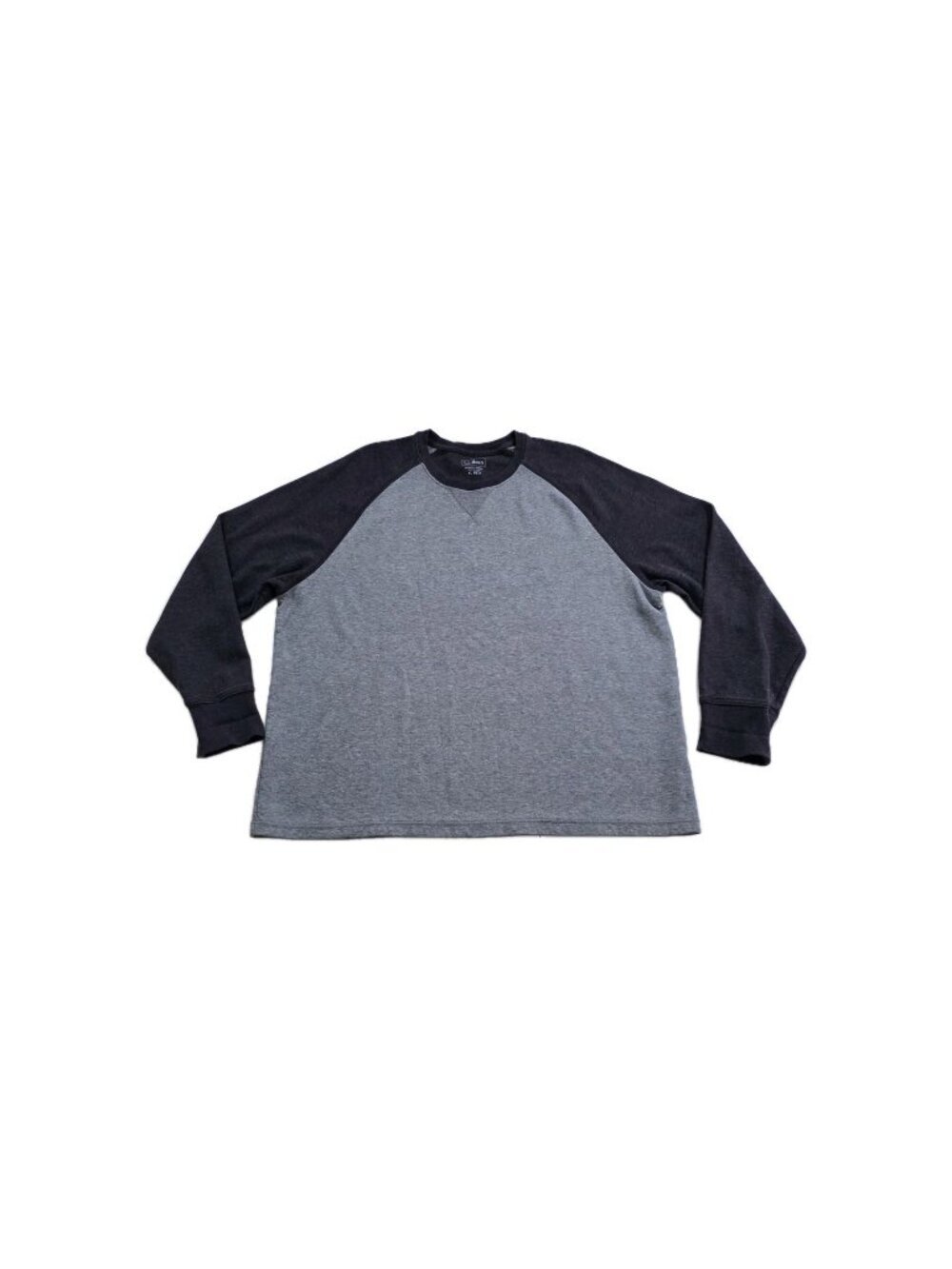 L.L. Bean Baseball Tee XL Gray Charcoal LS Slightly Fitted Outdoor 501142 Casual